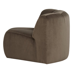 WOOOD Mojo bank hoekelement rond velvet Taupe