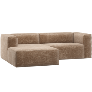 WOOOD Bean chaise longue bank links Chenille Velvet Taupe