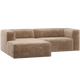 WOOOD Bean chaise longue bank links Chenille Velvet Taupe