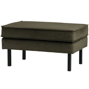 WOOOD Rodeo hocker velvet Donkergroen
