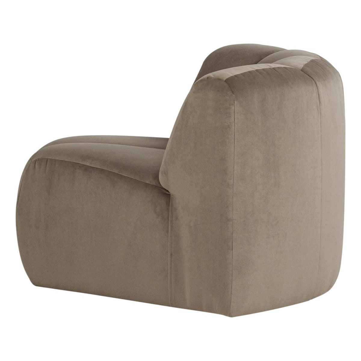WOOOD Mojo bank hoekelement rond velvet Khaki