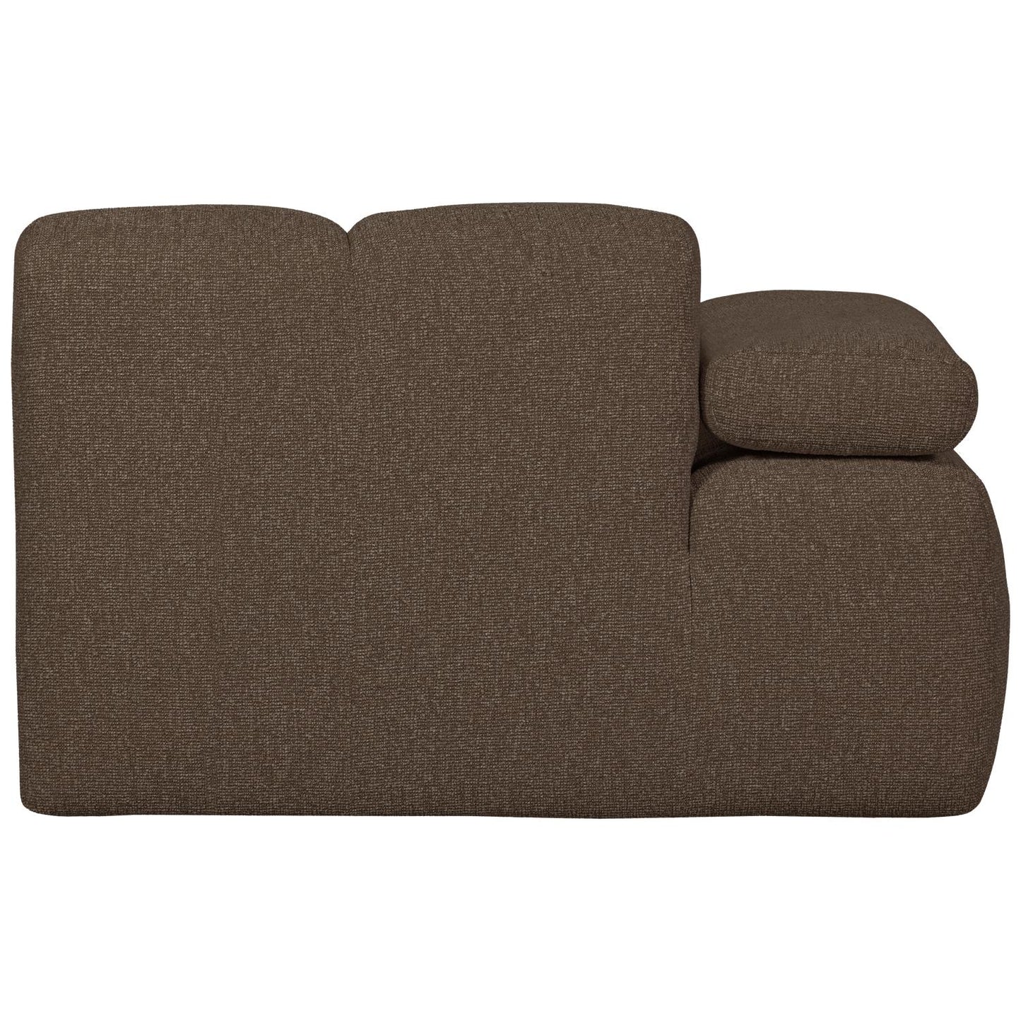 WOOOD Mojo 1-zits bank arm links bouclé Bruin Melange