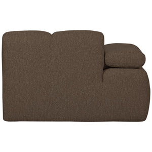 WOOOD Mojo 1-zits bank arm links bouclé Bruin Melange