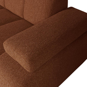 WOOOD Mojo chaise longue bank rechts bouclé Roestbruin Melange