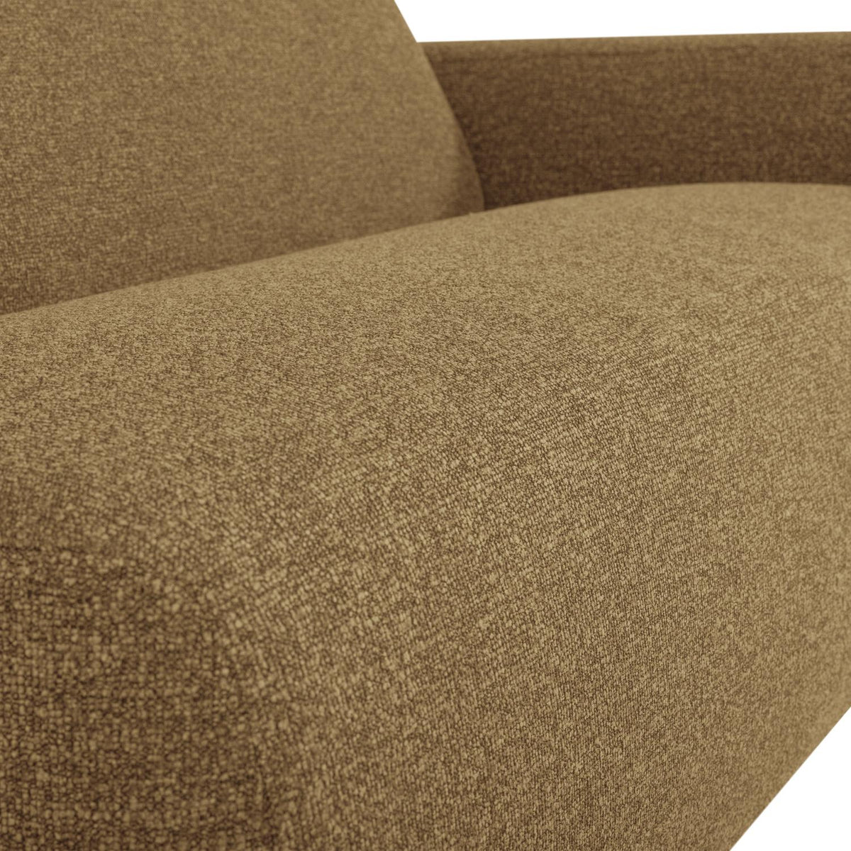 WOOOD Mojo Base 2-zits bank arm rechts bouclé Geel/Bruin