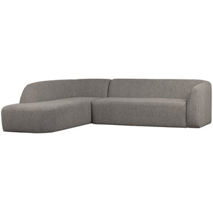 WOOOD Sloping hoekbank links Grijs Melange