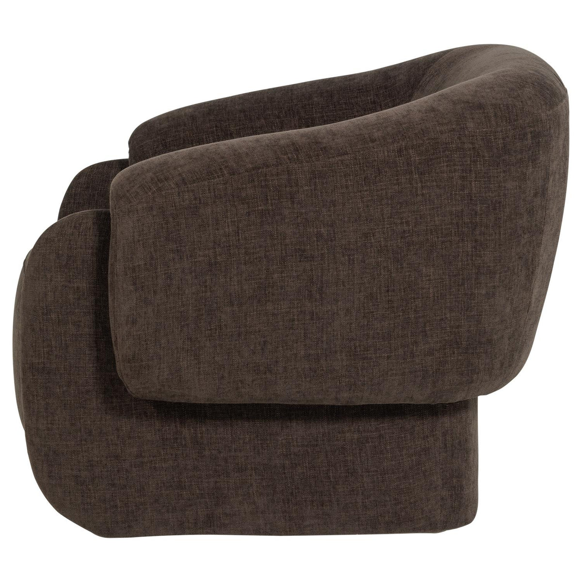 WOOOD Moru fauteuil chenille Donkerbruin