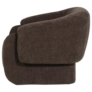 WOOOD Moru fauteuil chenille Donkerbruin