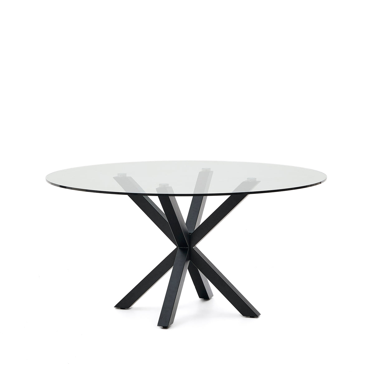 Kave Home Argo eettafel rond Ø150 cm Clear/Black