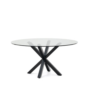 Kave Home Argo eettafel rond Ø150 cm Clear/Black