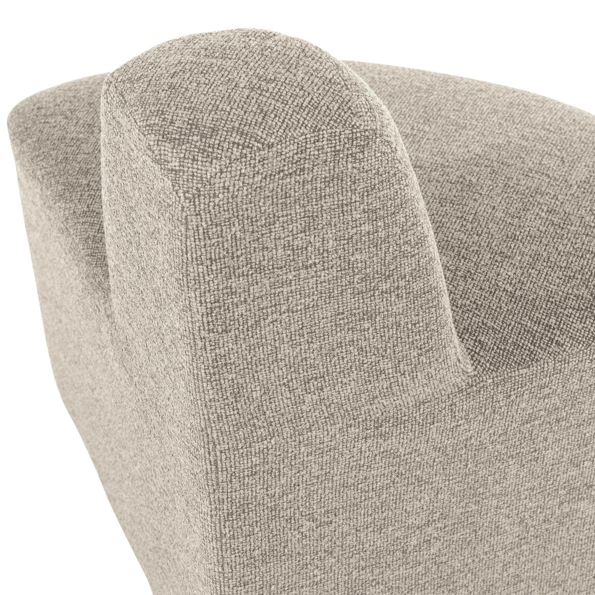 WOOOD Mojo Base eetbank hoek rond rugleuning bouclé Beige