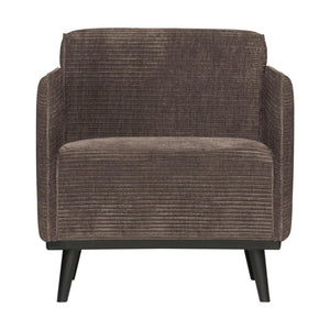 WOOOD Statement fauteuil met arm Ribstof Taupe
