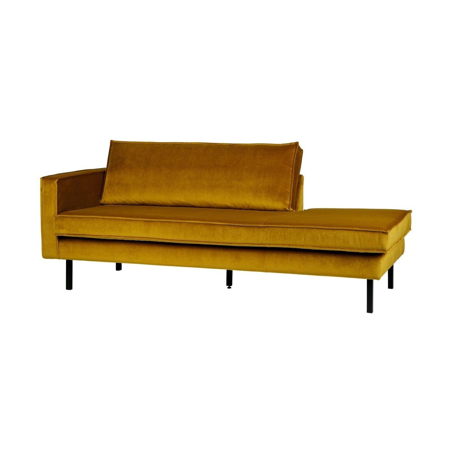WOOOD Rodeo daybed links velvet Okergeel