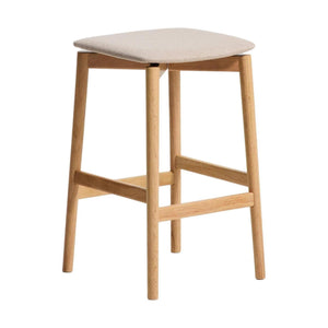 Kave Home Evera barkruk H67 chenille Grey/Beige