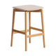 Kave Home Evera barkruk H67 chenille Grey/Beige