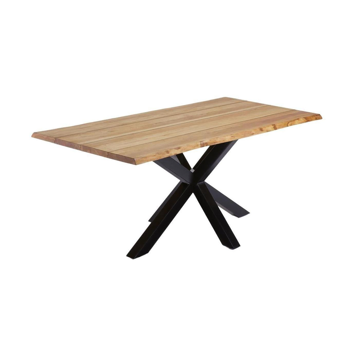 Kave Home Argo eettafel rechthoek 160x90 cm Natural/Black