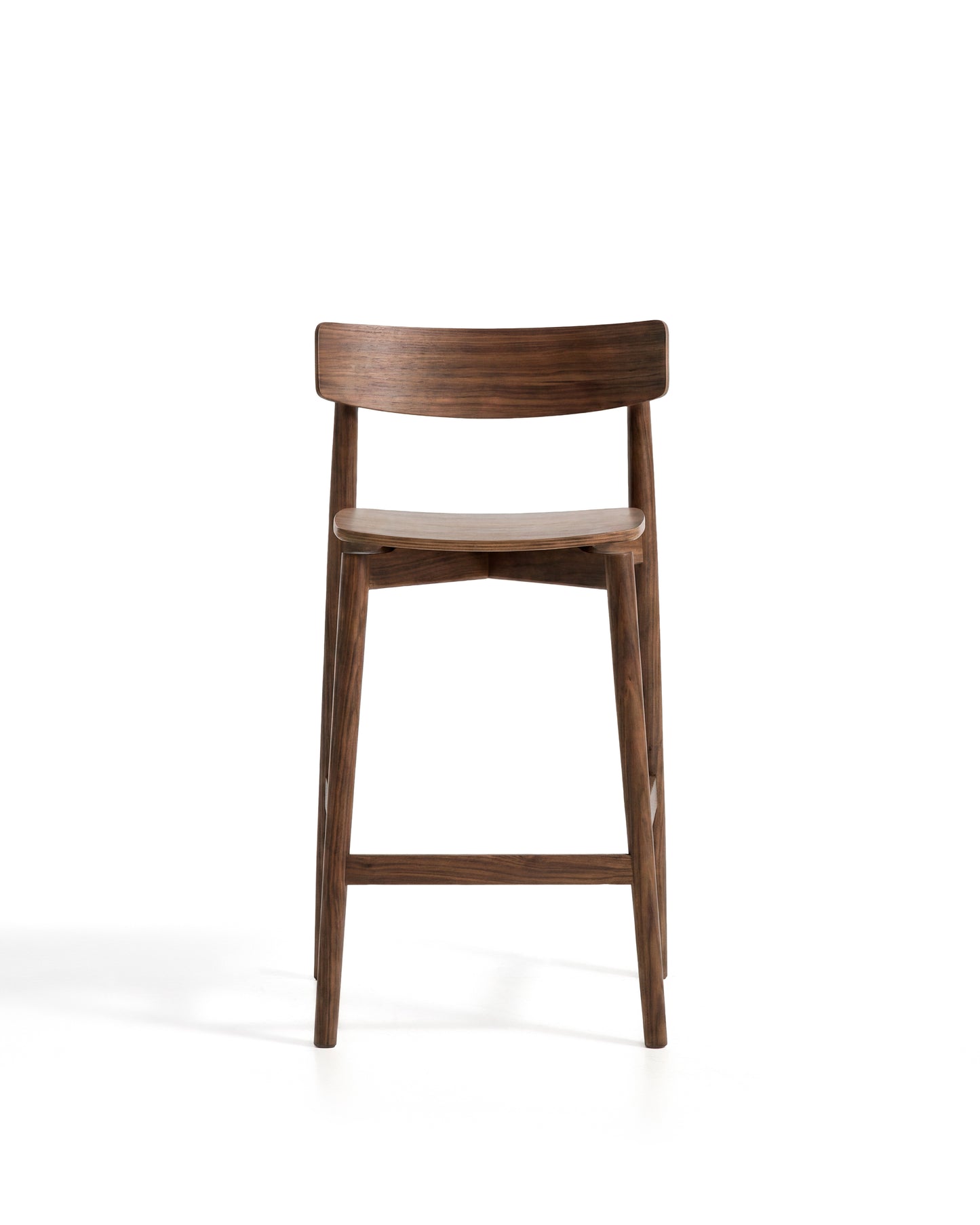 Kave Home Evera barkruk H66 Brown met rugleuning