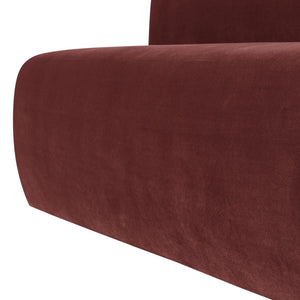 WOOOD Mojo Base eetkamerbank 164 cm velvet Kastanjebruin