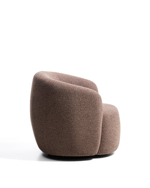 Kave Home Odenia fauteuil brandvertragende bouclé Dark brown