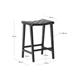 Kave Home Calixta barkruk H67 Black