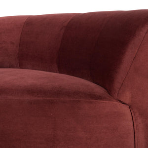 WOOOD Mojo Base bank hoekelement rond velvet Kastanjebruin