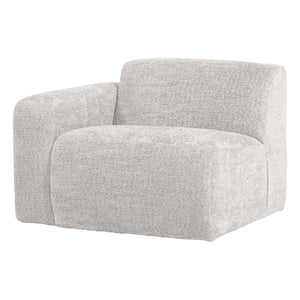 WOOOD Mojo Base 1-zits bank arm links wollig Ecru