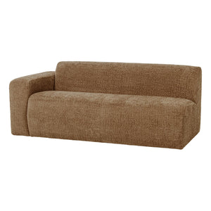 WOOOD Mojo Base 2-zits bank arm links wollig Honinggeel