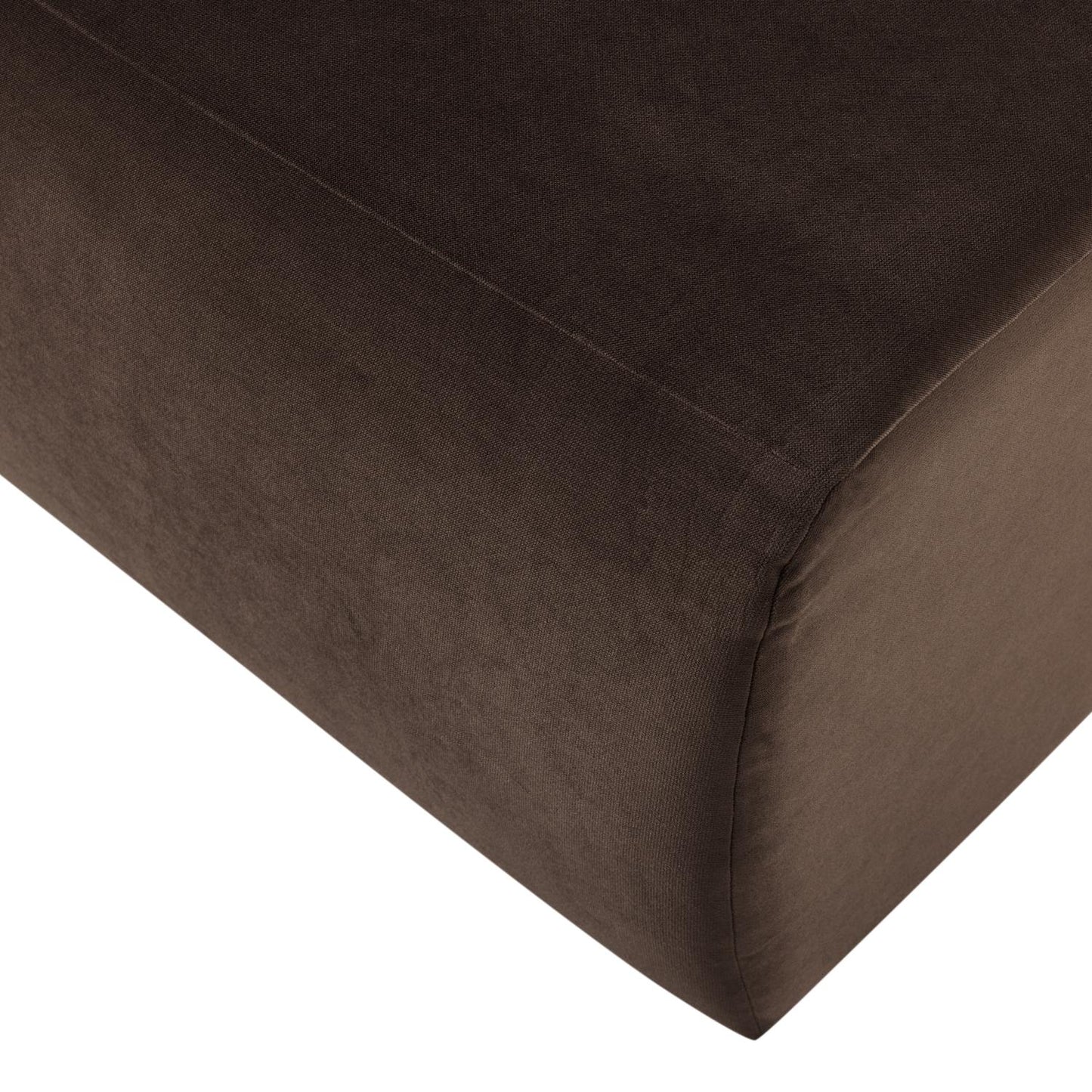 WOOOD Mojo Base eetkamerbank 84 cm met rugleuning velvet Bruin