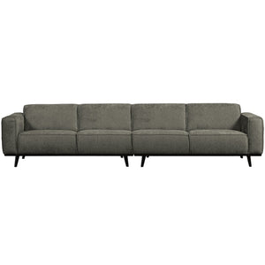 WOOOD Statement XL 4-zits bank 372 cm Structure Velvet Frost
