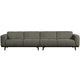 WOOOD Statement XL 4-zits bank 372 cm Structure Velvet Frost