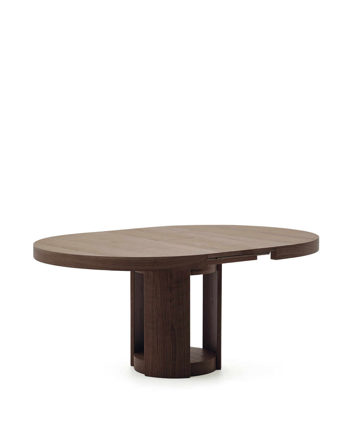 Kave Home Artis eettafel uitschuifbaar rond Ø150 Dark brown