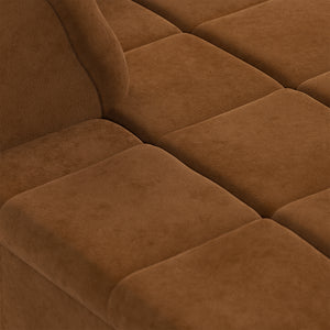 HKliving Wave bank left divan Royal Velvet Caramel