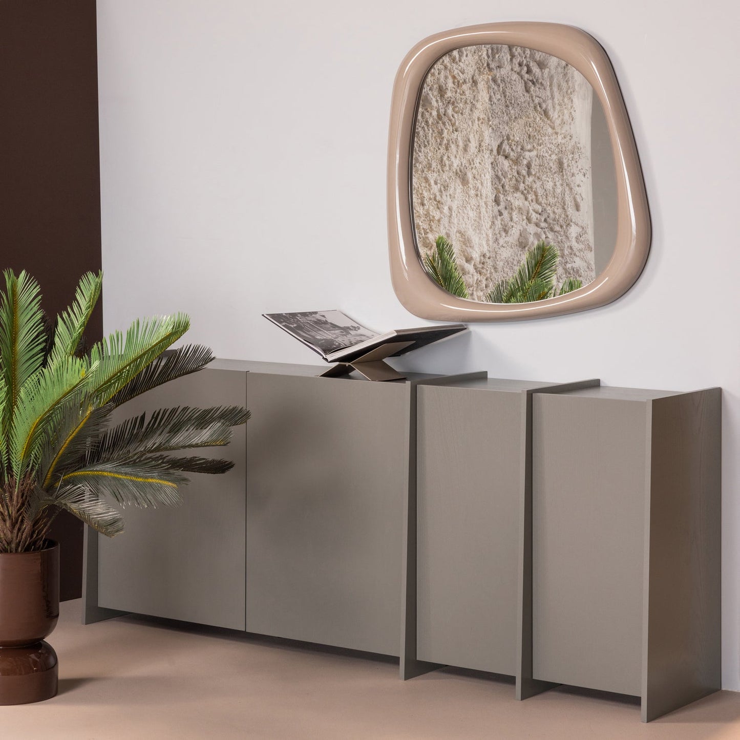 WOOOD Brock dressoir Warmgrijs