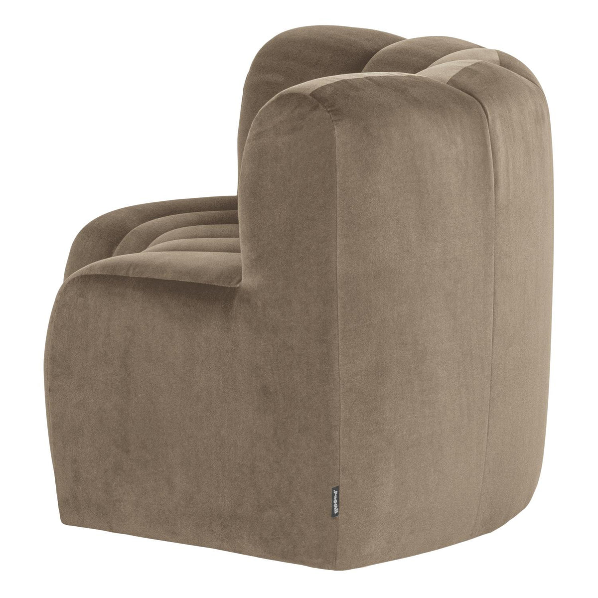 WOOOD Mojo eetbank halfronde hoek rugleuning velvet Khaki