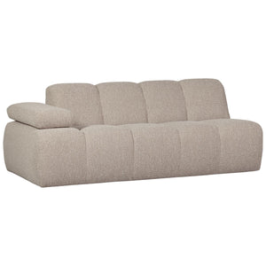 WOOOD Mojo 2-zits bank arm links bouclé Beige Melange