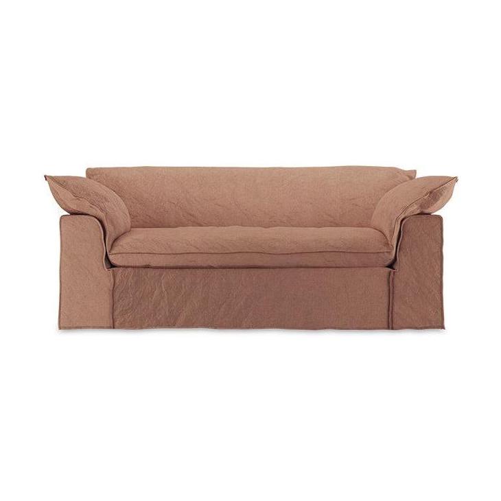 HKliving Nomad bank 204 cm Linen Dusty Rose