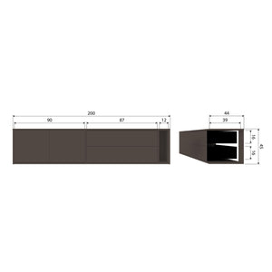 vtwonen Settle Down tv-meubel 200 cm Middenbruin