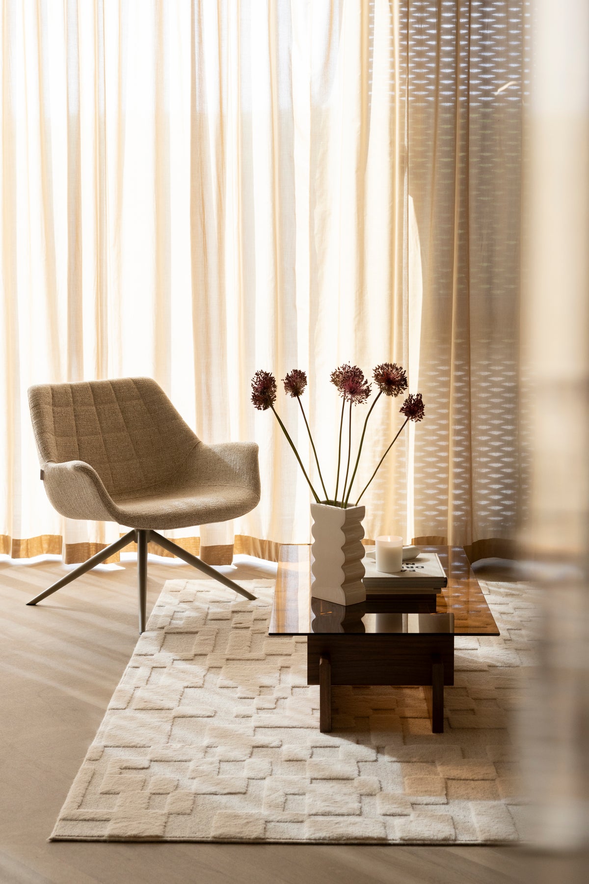 Zuiver Bricks vloerkleed 160x230 cm Beige