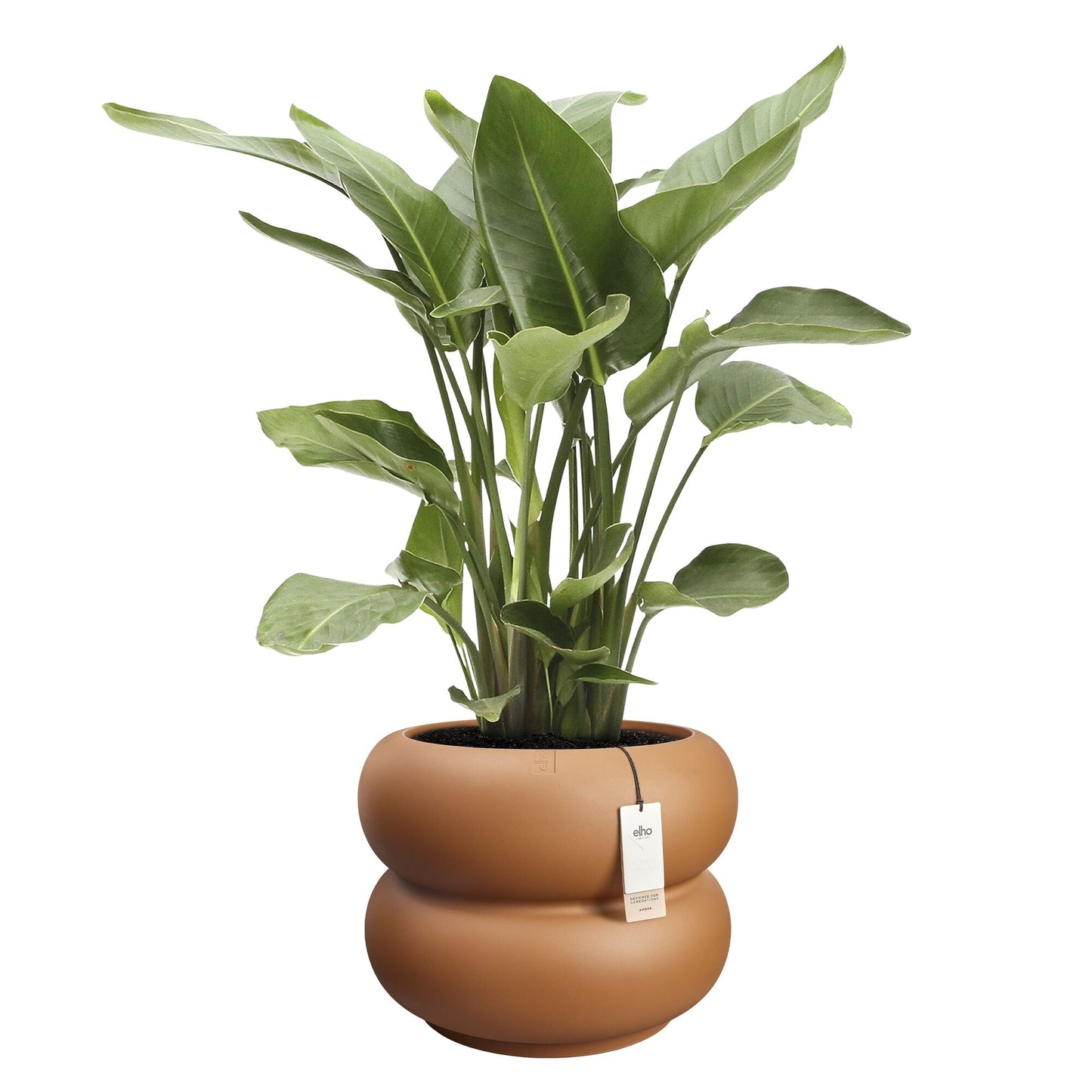 Elho Amber Roll Low bloempot Ø60 cm Karamel