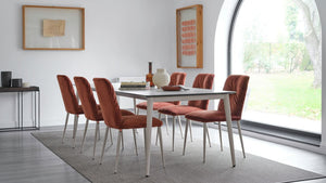 Mobitec Terra T0401 eettafel uitschuifbaar 180(280)x90 cm keramiek Nero poot zwart