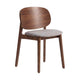 Kave Home Ludara eetkamerstoel chenille Grijs/Brown