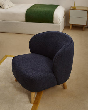 Kave Home Ulit fauteuil Dark Grey naturel