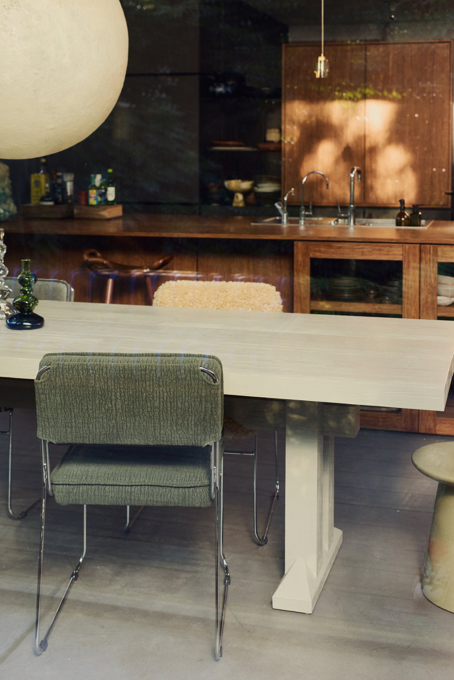 HKliving Endless eetkamerstoel Edge Wild Olive