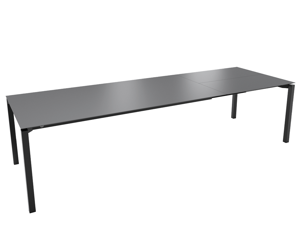 Mobitec Terra T0201 eettafel uitschuifbaar 180(280)x90 cm keramiek Nero poot zwart