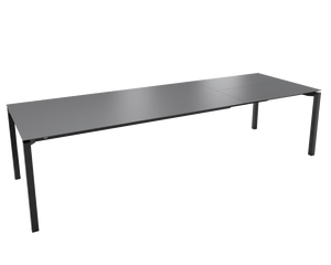 Mobitec Terra T0201 eettafel uitschuifbaar 180(280)x90 cm keramiek Nero poot zwart
