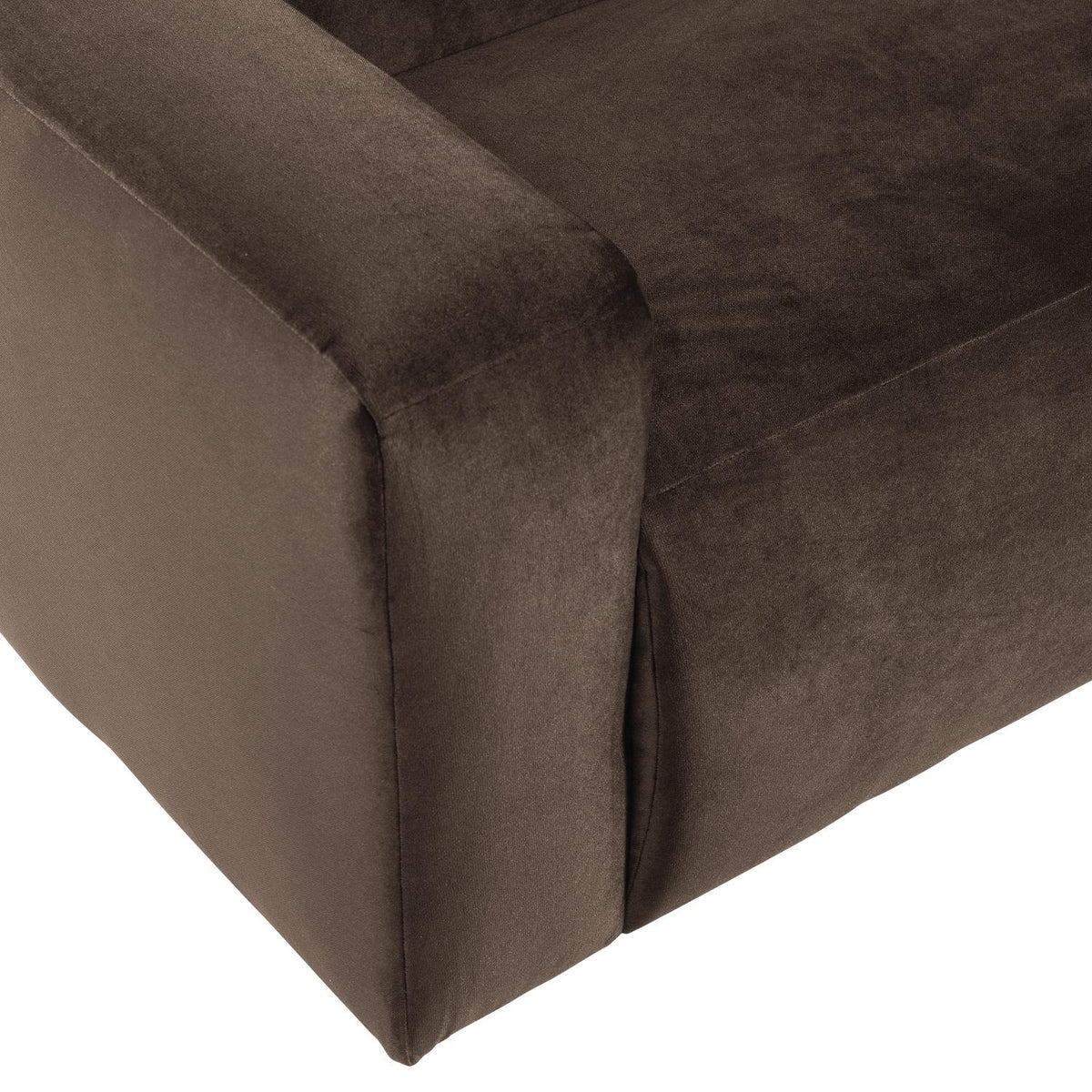 WOOOD Mojo Base 2-zits bank arm links velvet Bruin