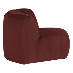 WOOOD Mojo bank hoekelement rond velvet Kastanjebruin