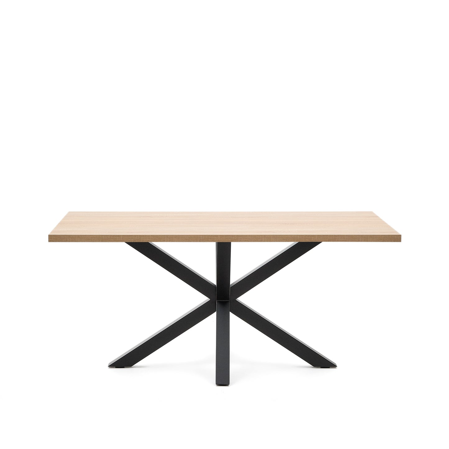 Kave Home Argo eettafel rechthoek 160x100 cm Natural/Black