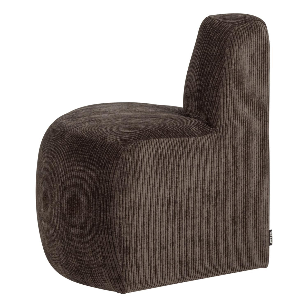 WOOOD Mojo Base eetbank hoek rond rugleuning rib Bruin