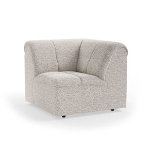 HKliving Wave bank corner Sneak Light Grey